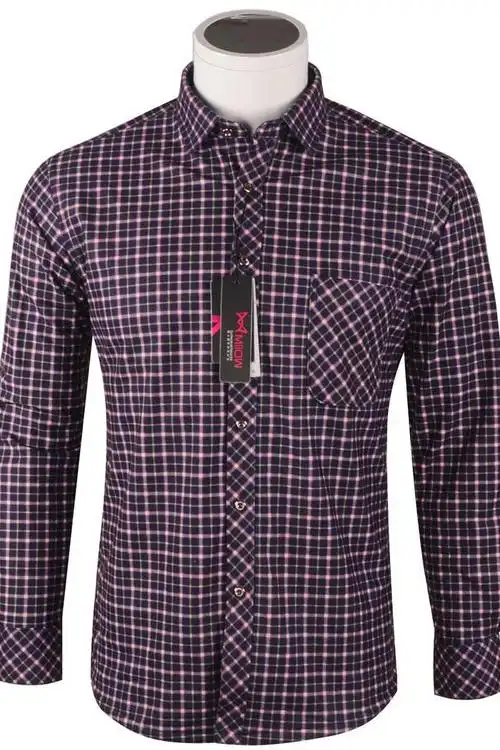 猫人男士加绒加厚保暖衬衫男时尚休闲长袖方格棉保暖衬衣男装5-1