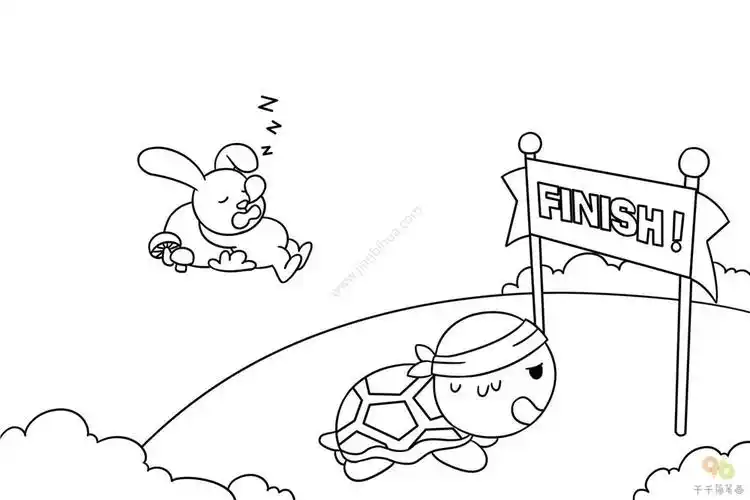 绘本故事《龟兔赛跑(4-6岁阅读理解训练仿写句子)/学前必读经典童话