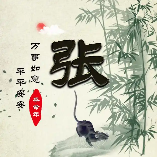 【编号b016】十二生肖老鼠本命年-微信头像,百家姓氏微信头像,名字