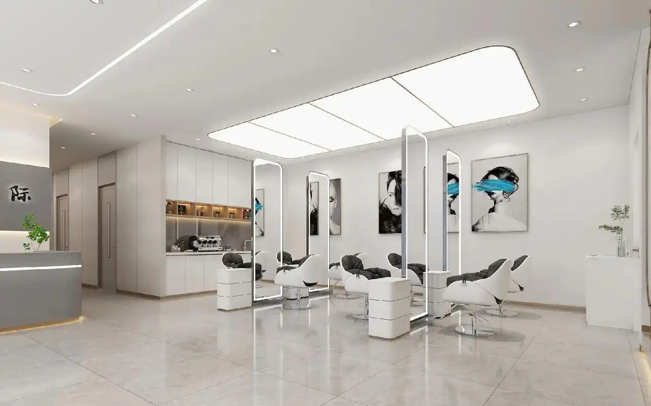 美发店装修设计 #美发店装修设计施工 #美发店装修设计效果图 #美容