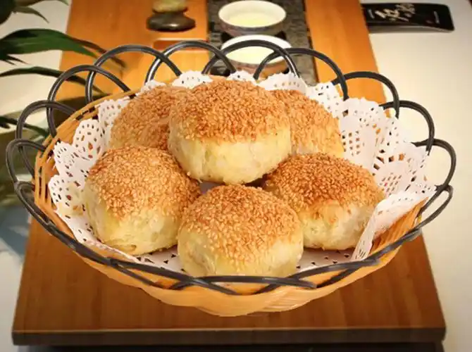 江苏特产黄桥烧饼肉松馅传统糕点心盒装20只 900g