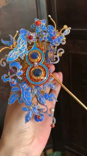 花丝点翠鹦鹉毛点翠发簪步摇古风汉服配饰