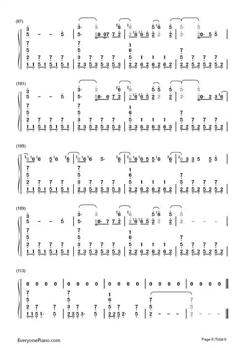 sugar-maroon 5双手简谱预览6