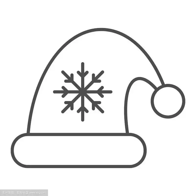 圣诞老人帽用细线标志圣诞帽