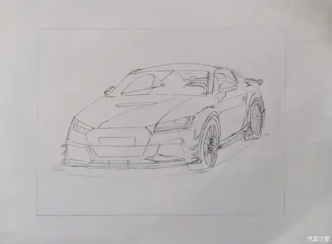 【图】【汽车手绘】手绘奥迪tt rs_汽车插画论坛_汽车之家论坛