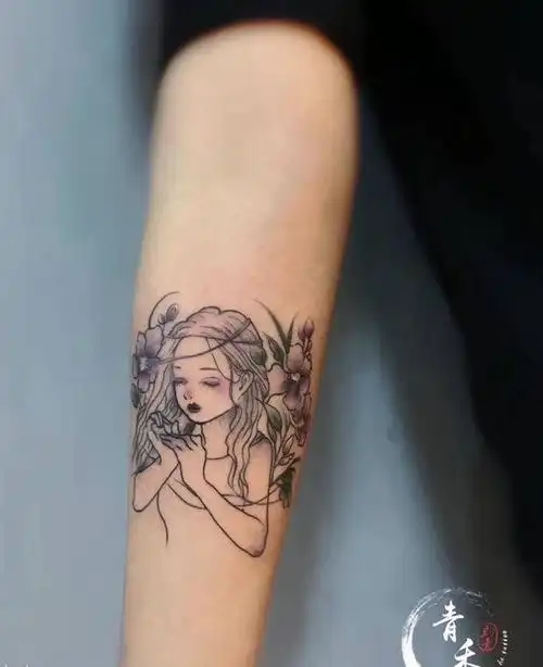小清新纹身图片_手臂纹身图案