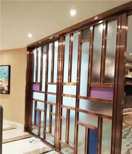 玫瑰金不锈钢推拉门