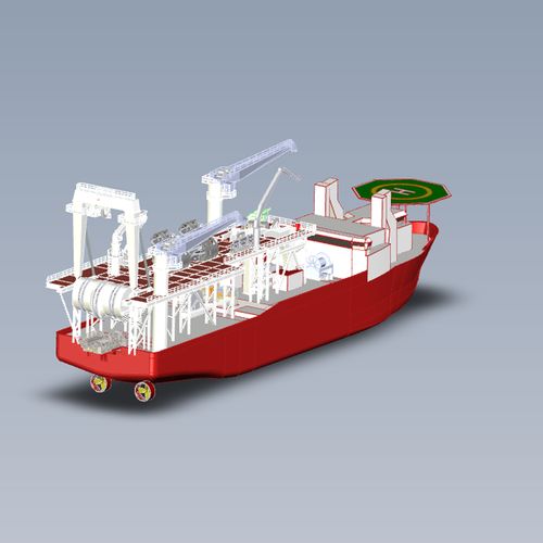 货物装卸吊机船结构模型01201104三维图纸(step格式)