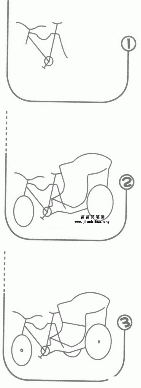 以前黄包车简笔画