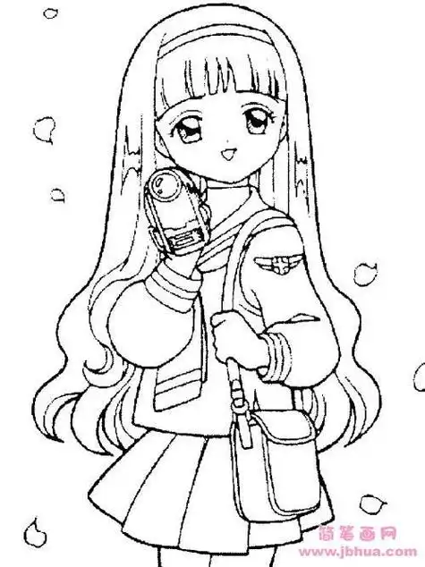 卡通女孩简笔画画法步骤图解萌萌的少女简笔