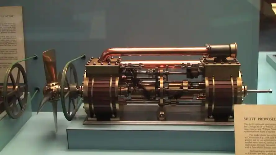 没有曲柄的精密船用蒸汽机(a sophisticated marine steam engine