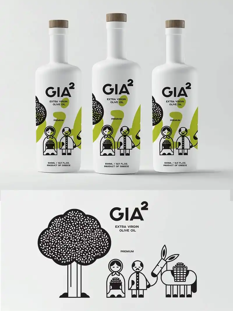 饮品包装插画包装饮料瓶身标签设计