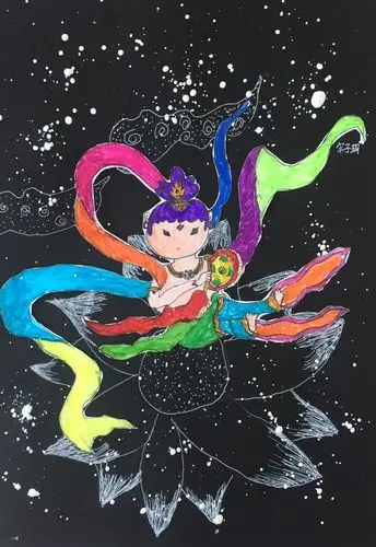 优彩少儿美术大师班第22轮《敦煌飞天》