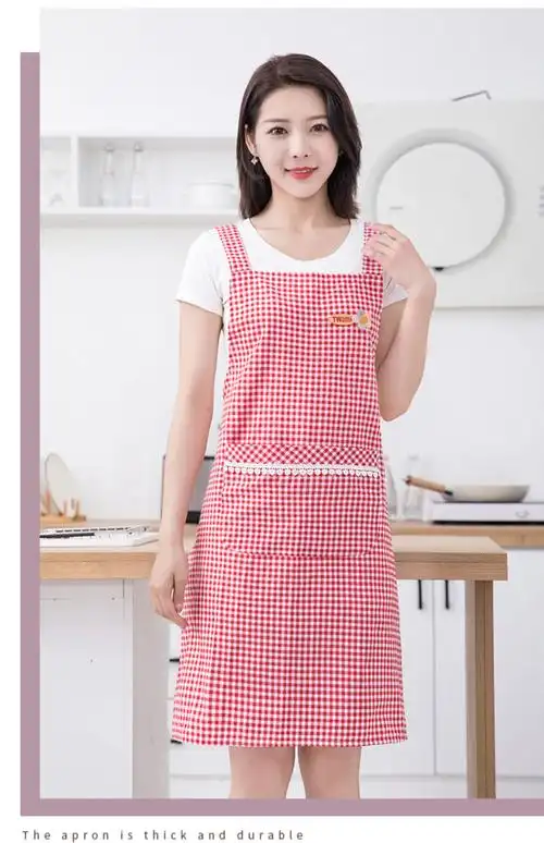 玖维娅jiuvia纯棉家用围裙高档小清新厨房做饭透气背带时尚围腰棉布