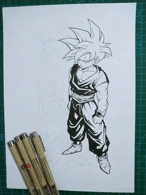 提高绘画水平#七龙珠  #马克笔  #手绘  #孙悟饭