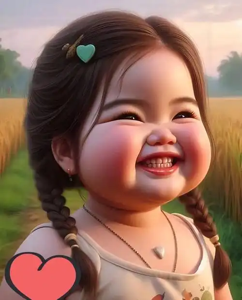 这个头像展现了一个非常可爱的小胖丫头,让人忍不住想要和她亲近.