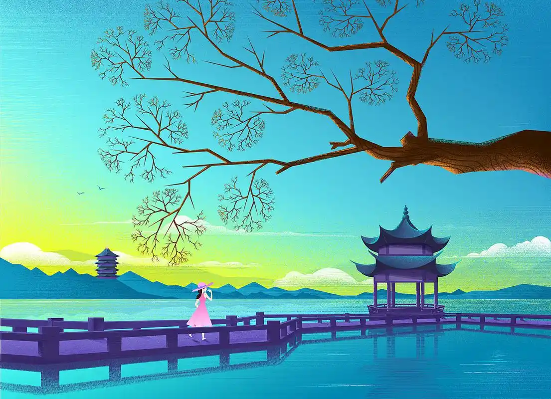 西湖练习 - 原创作品 - 站酷(zcool)