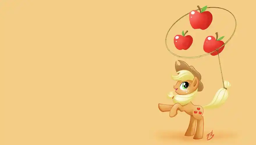 可爱卡通小马女孩桌面壁纸