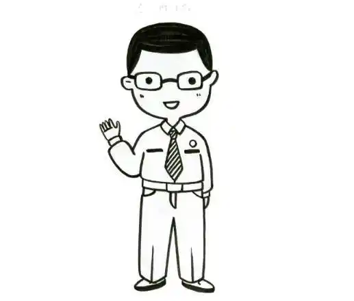 爸爸简笔画全身作品最新 爸爸简笔画全身简单