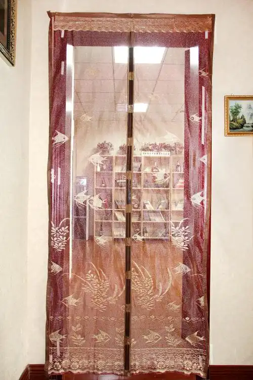 门帘防蚊 纱门纱窗门帘免穿磁条沙门 防蚊纱门 防苍蝇门帘 高档