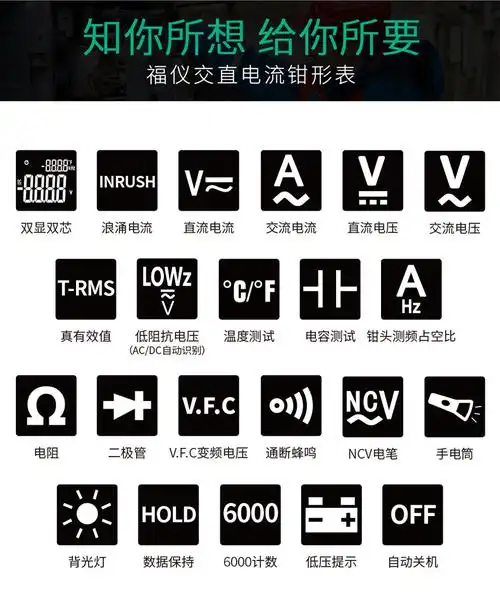 fy219高精度钳形表万用表数字电流表钳型钳流万能表交直流万能表