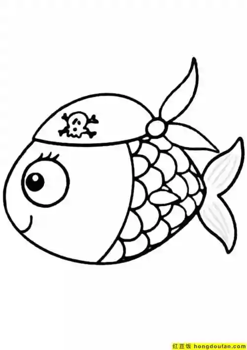11张小丑鱼金鱼幼儿卡通小鱼简笔画