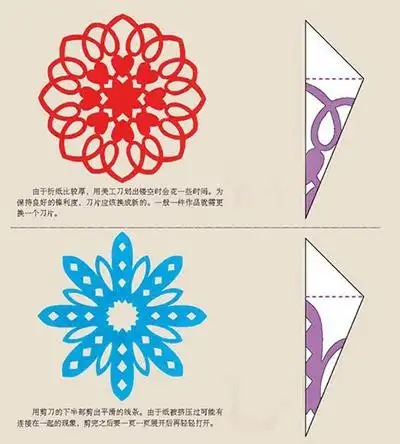 二,雪花状窗花剪纸