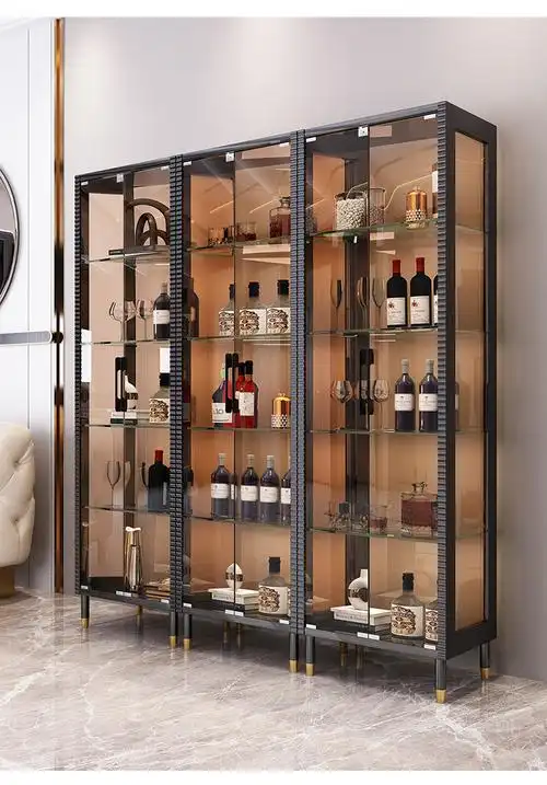 2049酒柜黑色 茶色玻璃 双门【图片 价格 品牌