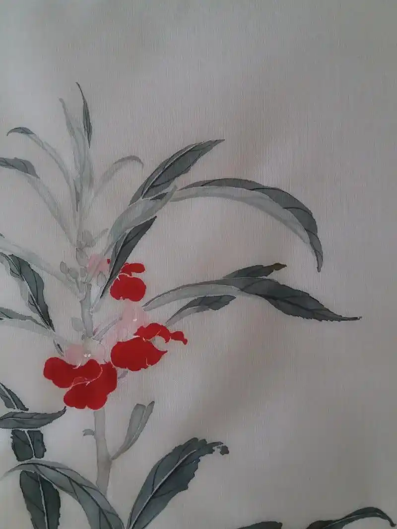 没骨画/写生凤仙花#国画教程 #国画 #没骨画  - 抖音