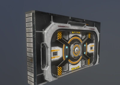 次世代 pbr 科幻 高科技 未来 科幻闸门 太空舱门 空间门 时空门 大门