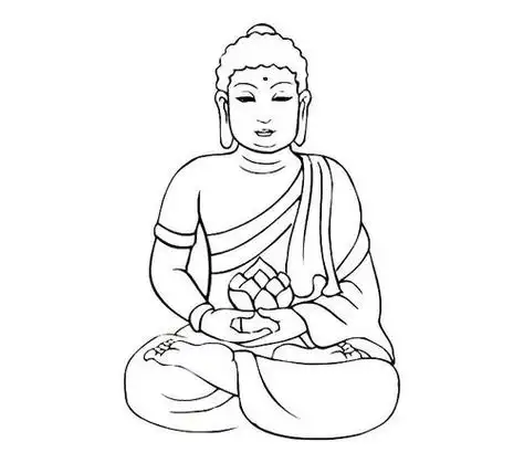 佛祖简笔画如来佛祖简笔画