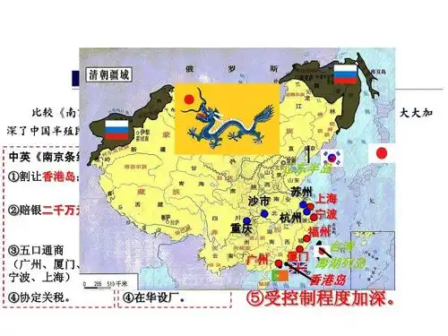 马关条约》 ①割让辽东半岛, 台湾,澎湖列岛; ②赔银二亿两;  ①割地