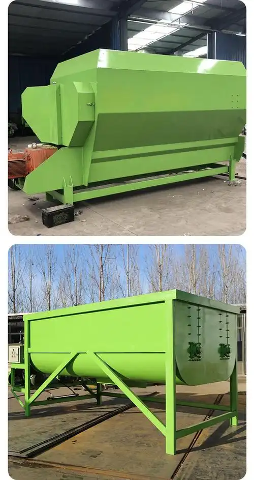 新型牛羊拌草机牛羊草饲料搅拌机卧式五方拌草机