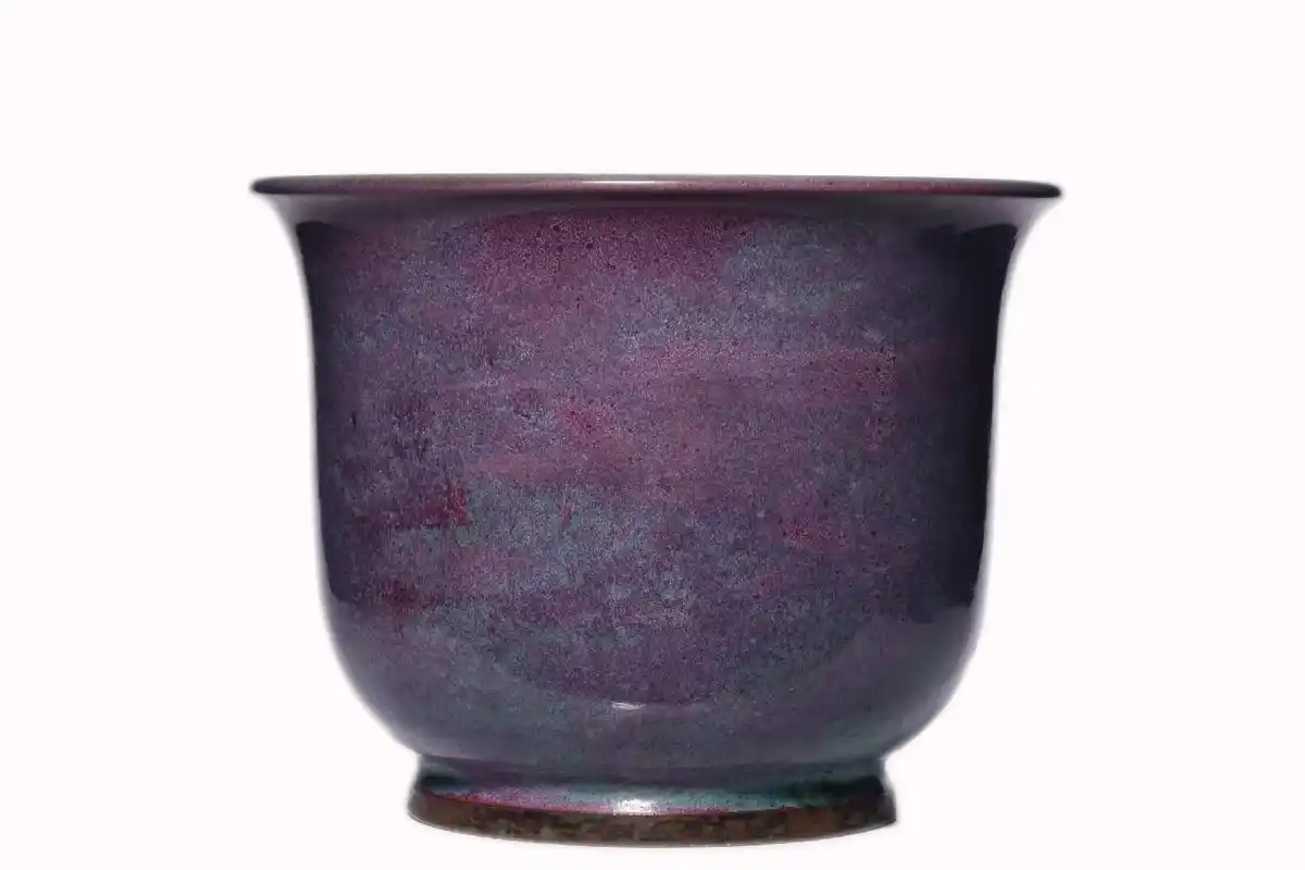 五大名窑之钧窑玫瑰紫仰钟式大花盆