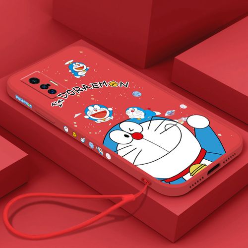 手机壳红色软壳液态硅胶y52s镜头全包y31s叮当猫可爱卡通y5s虎年机器