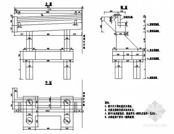 桥台一般构造图