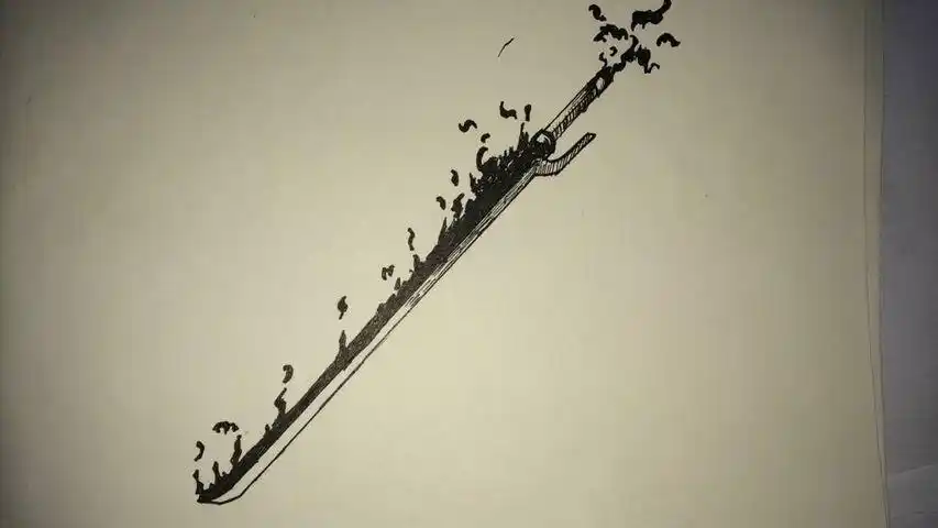 简易手绘:黑炎剑