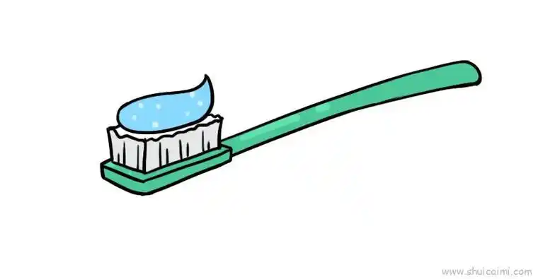 牙刷儿童画怎么画 牙刷简笔画简单又好看