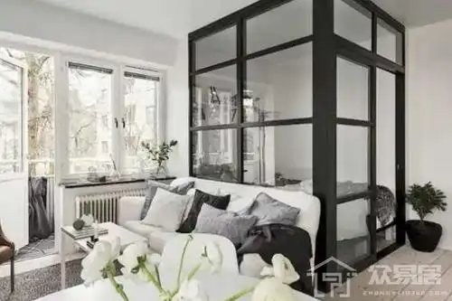 2019卧室与客厅隔断透光效果图 卧室与客厅透光隔断案例 1822
