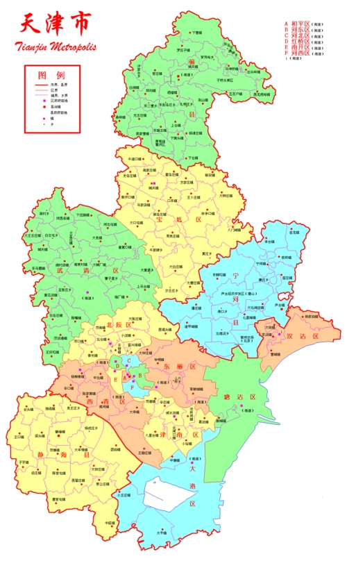 天津地图及景点分布