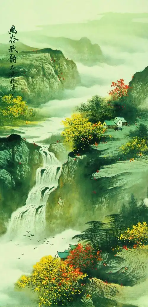 石舟幽谷秋韵真迹扫描大图超高清书画图片下载