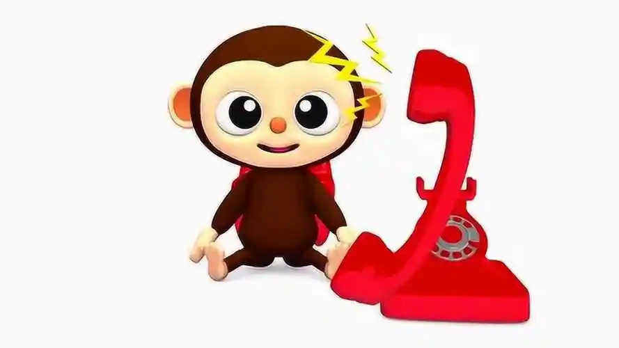 早教可爱的小猴子打电话