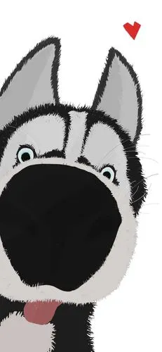 哈士奇_手机壁纸_动漫卡通手机壁纸_我要个性网