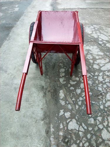 红色加厚斗车泥土车工地翻斗车两轮推车工具车手推车dc0001