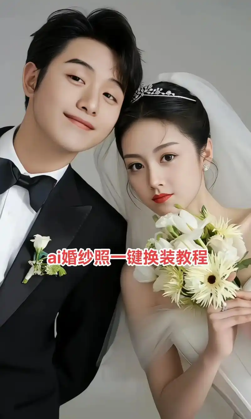 ai双人婚纱照写真一键制作教程.点击左下角小程序  选个喜欢 - 抖音
