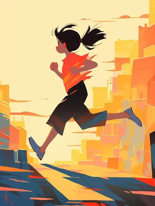 【ai数字艺术】奔跑的少女图片下载