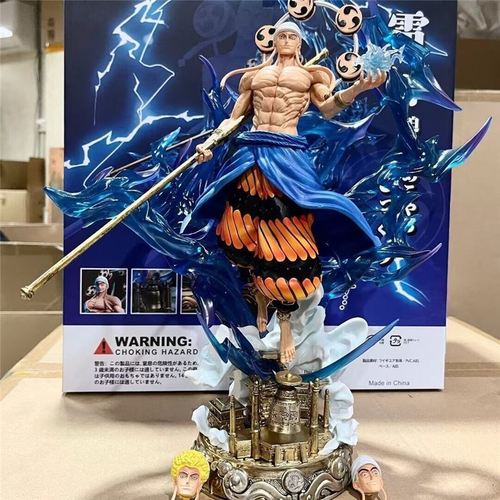 海贼王雷神艾尼路可发光双头雕模型摆件动漫手办