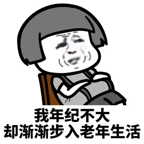 年纪不大却步入老年生活系列qq表情包