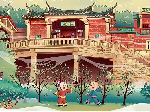 泉州景点插画