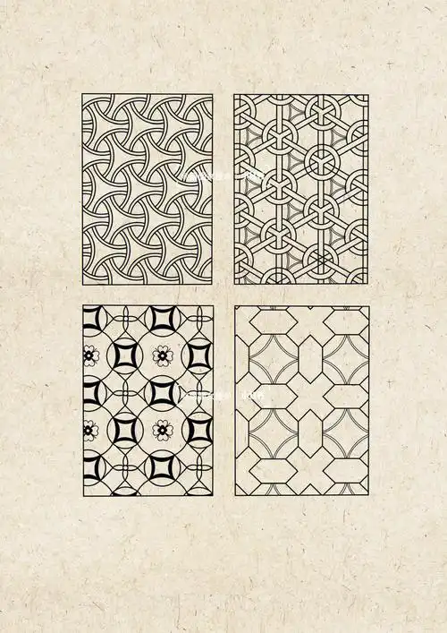 国风元素四方连续纹样